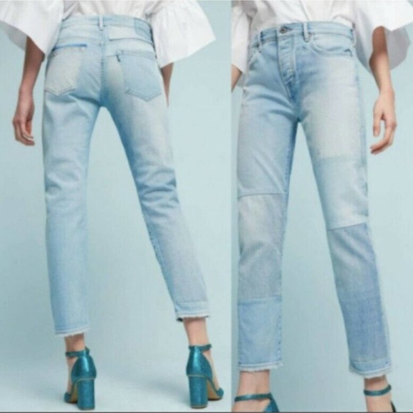Levi's Made & Crafted TWIG HIGH RISE SLIM WOMEN'S JEANS Sz 29 Colorblock (C - Picture 1 of 7
